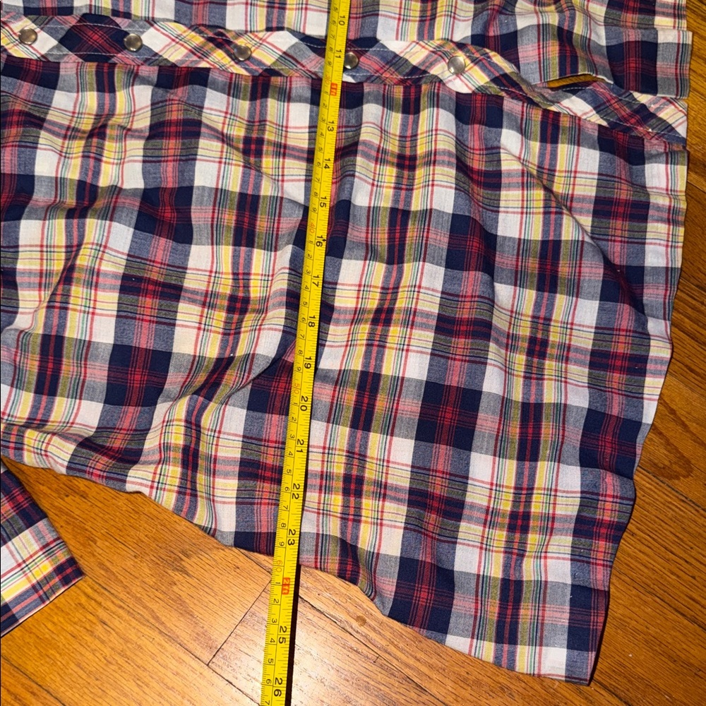 Women’s Vintage Sears Maternity Plaid Short Sleeve Shirt 17/18 - Picture 6 of 7